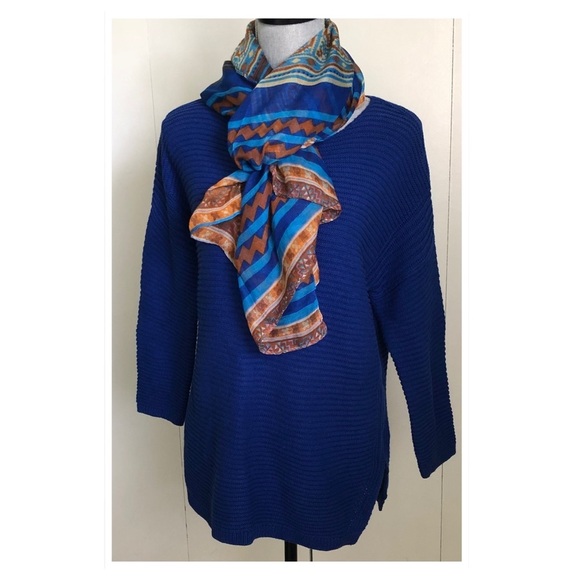 Old Navy Sweaters - Old Navy Crystal Blue Ribbed Sweater